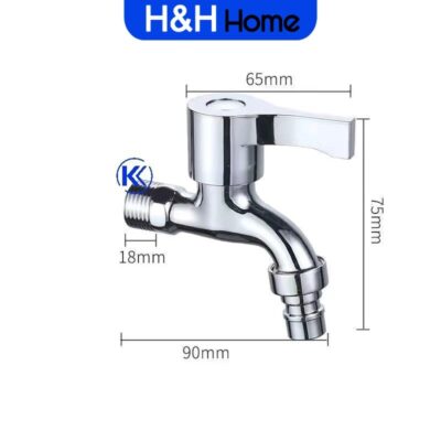 Vòi nước tay gạt ABS sáng bóng ko ăn mòn , vòi hồ xả nước mạnh H&H HOME