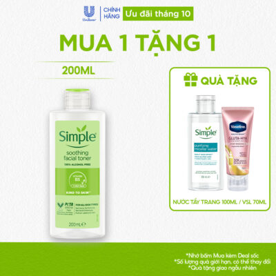 NƯỚC HOA HỒNG CÂN BẰNG DA SIMPLE SOOTHING TONER 200ML