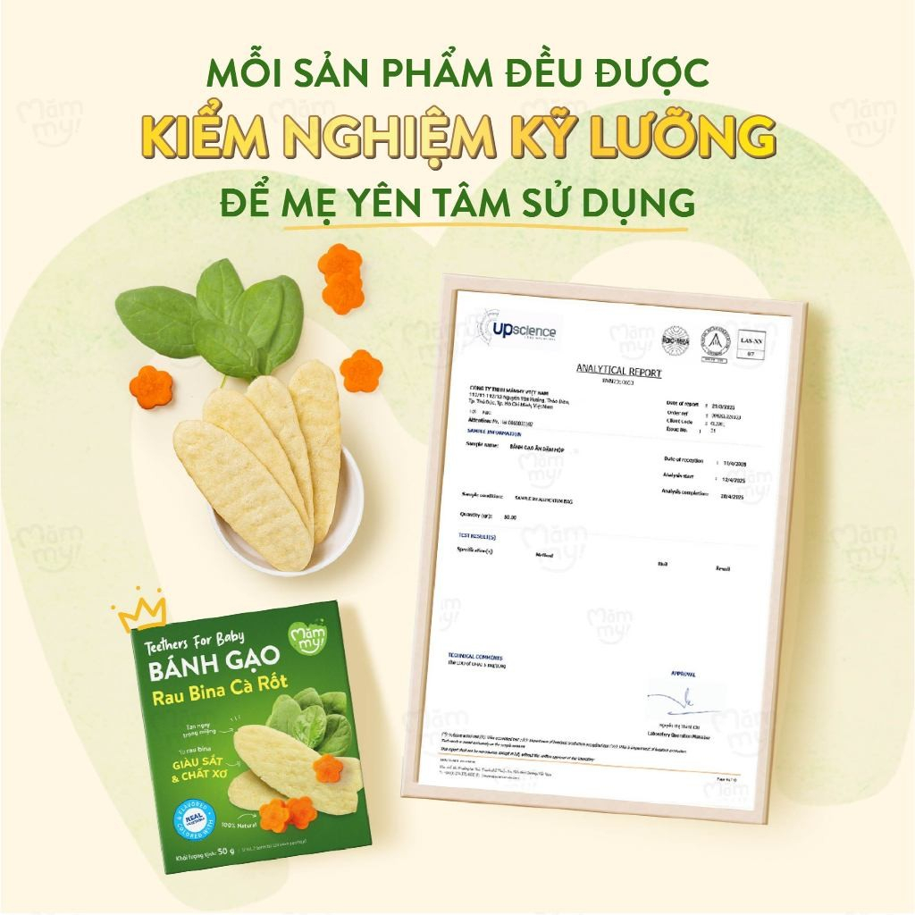 Combo bánh ăn dặm gạo dẹt ăn dặm hữu cơ cho bé Mămmy vị rau củ, chuối, dâu việt quất hộp 50g Combo bánh ăn dặm gạo dẹt ăn dặm hữu cơ cho bé Mămmy vị rau củ, chuối, dâu việt quất hộp 50g