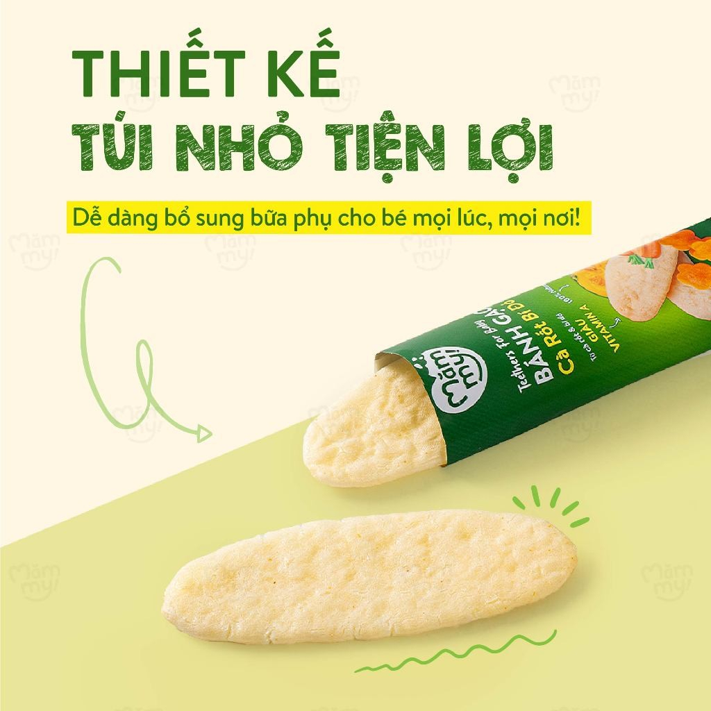 Combo bánh ăn dặm gạo dẹt ăn dặm hữu cơ cho bé Mămmy vị rau củ, chuối, dâu việt quất hộp 50g Combo bánh ăn dặm gạo dẹt ăn dặm hữu cơ cho bé Mămmy vị rau củ, chuối, dâu việt quất hộp 50g