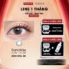 Lens cận khóa ẩm VIVIMOON màu nâu cát ánh vàng Sandkiss, kính áp tròng hạn sử dụng 1 tháng