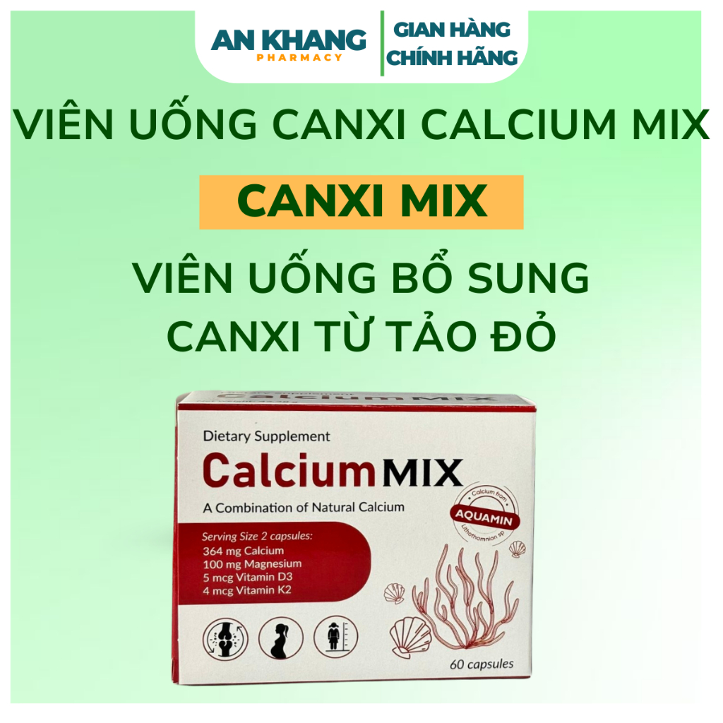 Viên Uống Calcium MIX Hữu Cơ – Bổ Sung Canxi, Magie, D3K2 Nhập Khẩu Ba Lan Cho Mẹ Bầu, Ngừa Loãng Xương Viên Uống Calcium MIX Hữu Cơ – Bổ Sung Canxi, Magie, D3K2 Nhập Khẩu Ba Lan Cho Mẹ Bầu, Ngừa Loãng Xương