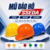 Mũ Bảo Hộ SSEDA PP Tròn Nhọn Vuông Có Núm Vặn Lót Xốp Chịu Lực An Toàn Công Trình Xây Dựng