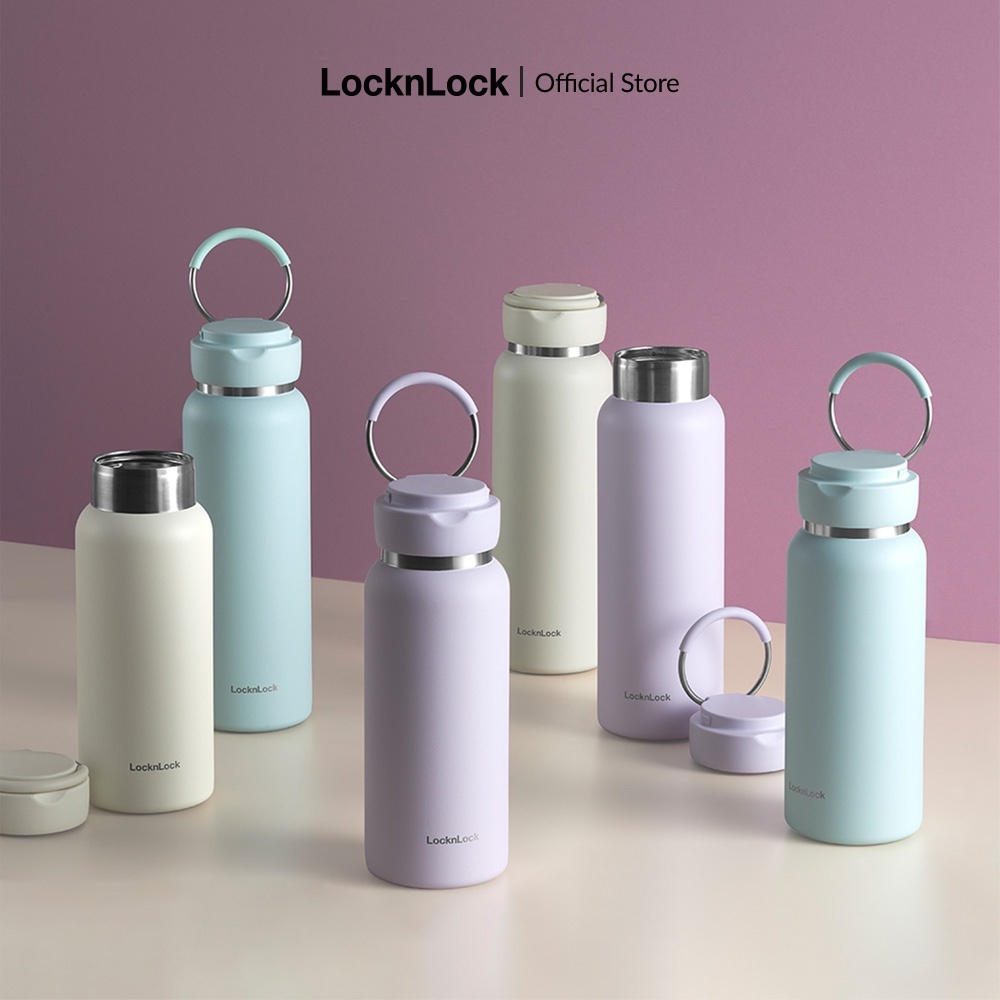 Bình Giữ Nhiệt LocknLock 650ML-800ML Sling Ring Có Quai Xách Cute Màu Pastel LHC4321-4322 T2C Mall Bình Giữ Nhiệt LocknLock 650ML-800ML Sling Ring Có Quai Xách Cute Màu Pastel LHC4321-4322 T2C Mall