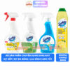 Bộ Sản Phầm Nhà Bếp Sunlight Lau Đa Năng Chanh Sả | Xịt Bếp Bọt Tuyết | Lau Kính | Kem Tẩy - Chai 500ML | 520ML | 690G