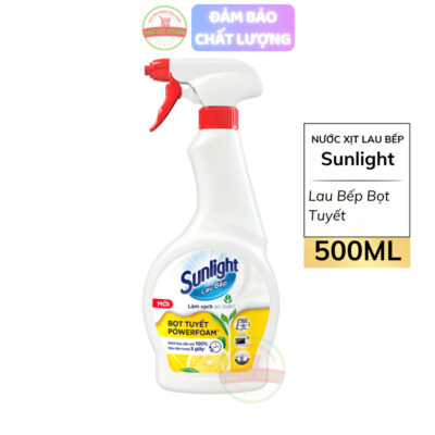 Bộ Sản Phầm Nhà Bếp Sunlight Lau Đa Năng Chanh Sả | Xịt Bếp Bọt Tuyết | Lau Kính | Kem Tẩy - Chai 500ML | 520ML | 690G