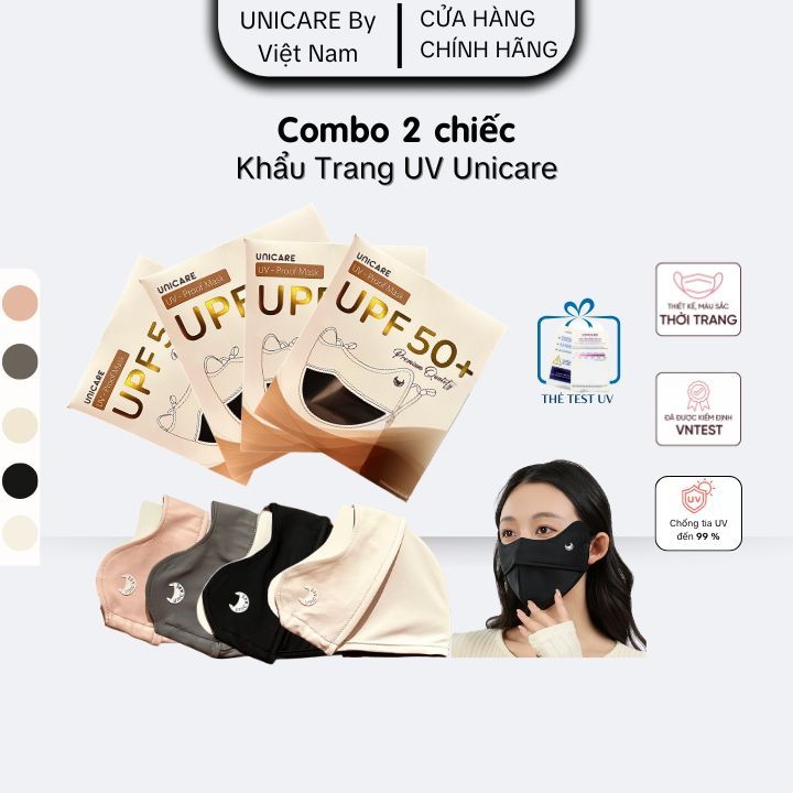 Combo 2 Chiếc Khẩu trang UV Unicare Proof Mask Chống Tia UV Mềm Mịn Mát Thông Thoáng Cao Cấp Combo 2 Chiếc Khẩu trang UV Unicare Proof Mask Chống Tia UV Mềm Mịn Mát Thông Thoáng Cao Cấp