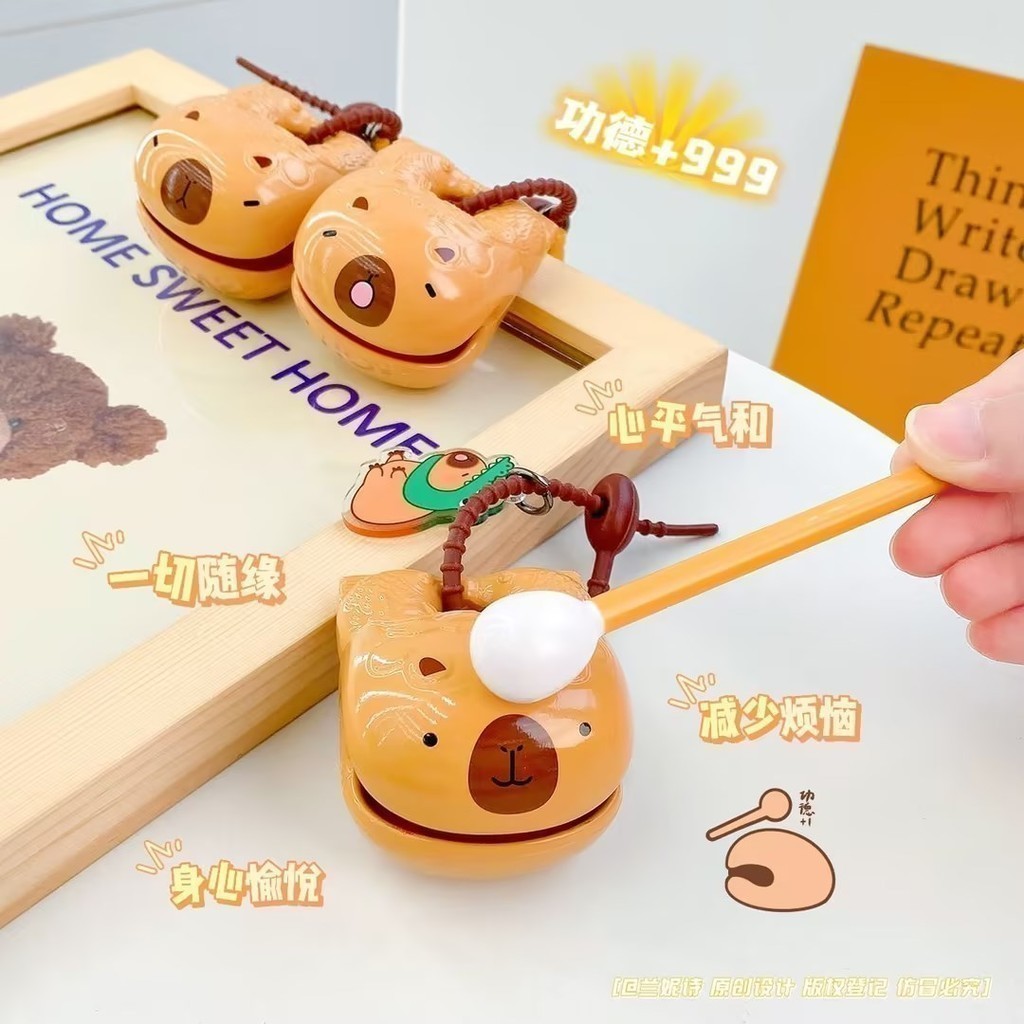 🍑peach🍑 Gõ mõ mini Capybara, Mõ giải nghiệp hình thú dễ thương vang to – Bộ gõ mõ Tịnh Tâm Vô Tri, đồ chơi văn phòng 🍑peach🍑 Gõ mõ mini Capybara, Mõ giải nghiệp hình thú dễ thương vang to – Bộ gõ mõ Tịnh Tâm Vô Tri, đồ chơi văn phòng