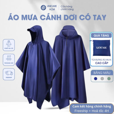 Áo Mưa Cánh Dơi Loại Tốt, Vải Da Cá Dày Dặn, Chống Thấm Nước Hiệu Quả, Phù Hợp Nam Nữ Đi Xe Máy
