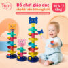 Đồ chơi giáo dục cho bé trên 6 tháng tuổi,Thả bóng xoay tròn tháp bóng lăn cầu trượt bóng kèm đồ chơi bóng rổ cho bé