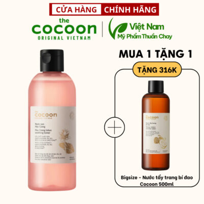 Bigsize - Nước sen Hậu Giang (toner) giúp phục hồi đa nhiệm cho da rất nhạy cảm Cocoon 310ml - Special Deal