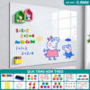 Bảng  Dán Tường Từ Tính - Bảng Từ Tính Dán Tường Cho Bé - Bảng Trắng Tặng Kèm Nhiều Quà Tặng