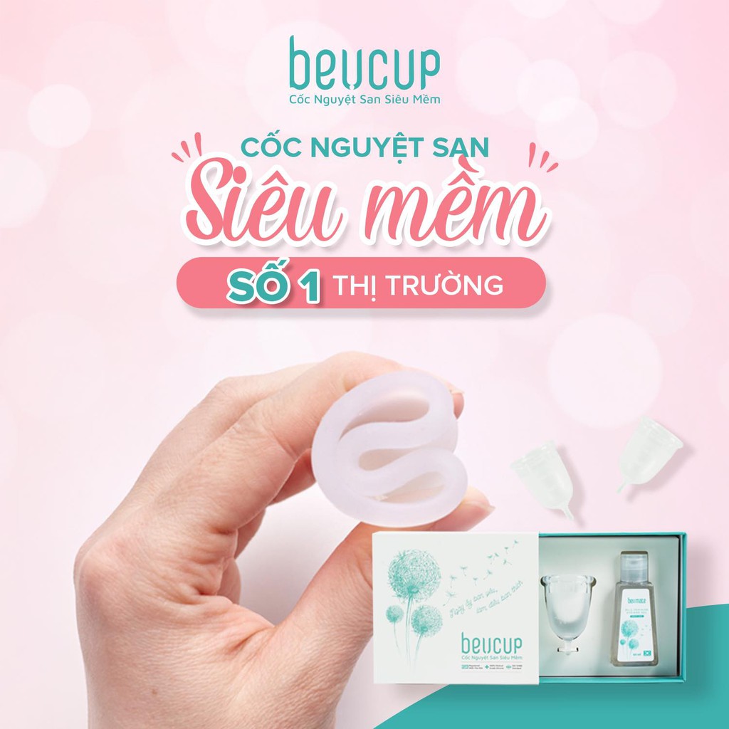 Combo 2 Cốc Nguyệt San BeUCup Chính Hãng,100% Silicol Y Tế Wacker Đức siêu mềm Combo 2 Cốc Nguyệt San BeUCup Chính Hãng,100% Silicol Y Tế Wacker Đức siêu mềm