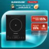 Bếp đơn hồng ngoại Sunhouse SHD6011 - Công suất 2000W - Phím bấm điện tử - 5 chế độ nấu - Bảo hành 12 tháng