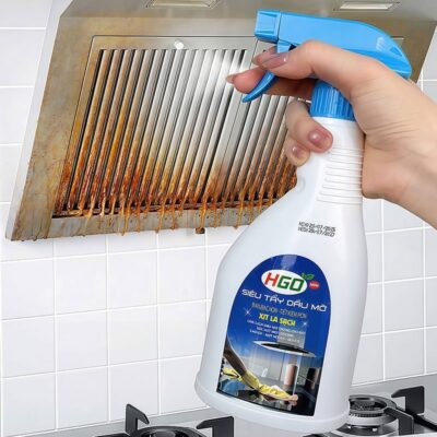 Chai xịt tẩy dầu mỡ nhà bếp HGO 500ml, làm sạch bếp gas, bếp từ, máy hút mùi và tường bếp