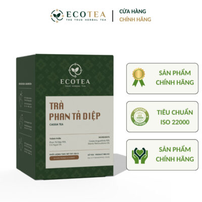 Trà Phan Tả Diệp EcoTea Nhuận Tràng Dứt Táo Bón Hỗ Trợ Giảm Cân | Hộp 50 Túi lọc x 3 Gram