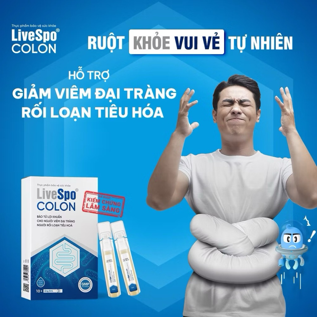 LiveSpo Colon chính hãng - bổ sung men hỗ trợ viêm đại tràng, tiêu chảy, táo bón cân bằng hệ vi sinh LiveSpo Colon chính hãng - bổ sung men hỗ trợ viêm đại tràng, tiêu chảy, táo bón cân bằng hệ vi sinh