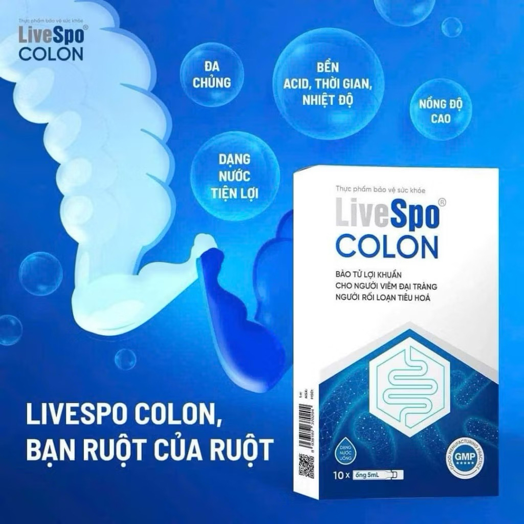 LiveSpo Colon chính hãng - bổ sung men hỗ trợ viêm đại tràng, tiêu chảy, táo bón cân bằng hệ vi sinh LiveSpo Colon chính hãng - bổ sung men hỗ trợ viêm đại tràng, tiêu chảy, táo bón cân bằng hệ vi sinh