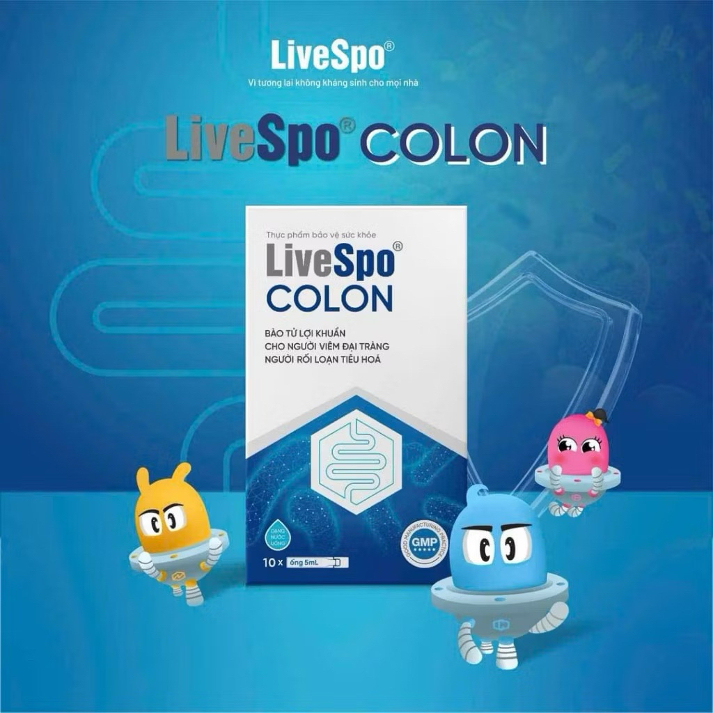 LiveSpo Colon chính hãng - bổ sung men hỗ trợ viêm đại tràng, tiêu chảy, táo bón cân bằng hệ vi sinh LiveSpo Colon chính hãng - bổ sung men hỗ trợ viêm đại tràng, tiêu chảy, táo bón cân bằng hệ vi sinh