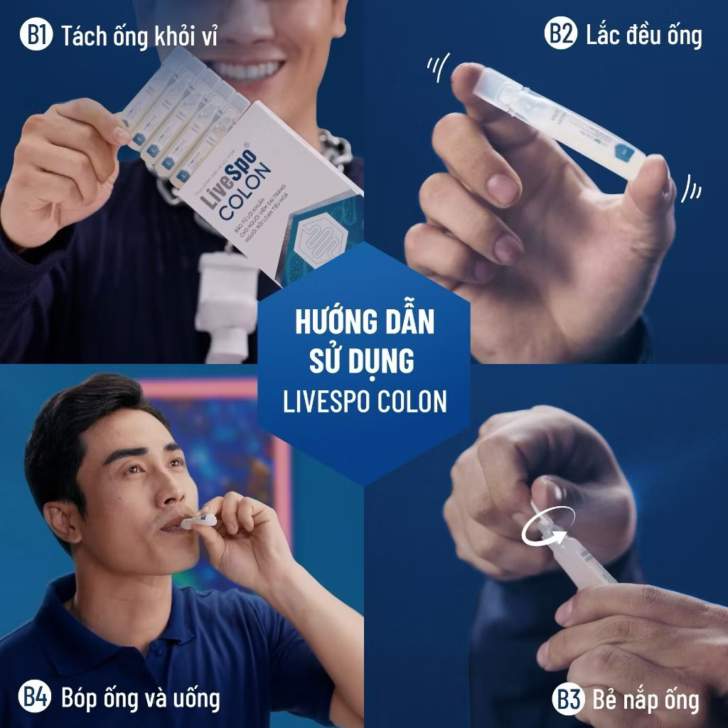 LiveSpo Colon chính hãng - bổ sung men hỗ trợ viêm đại tràng, tiêu chảy, táo bón cân bằng hệ vi sinh LiveSpo Colon chính hãng - bổ sung men hỗ trợ viêm đại tràng, tiêu chảy, táo bón cân bằng hệ vi sinh