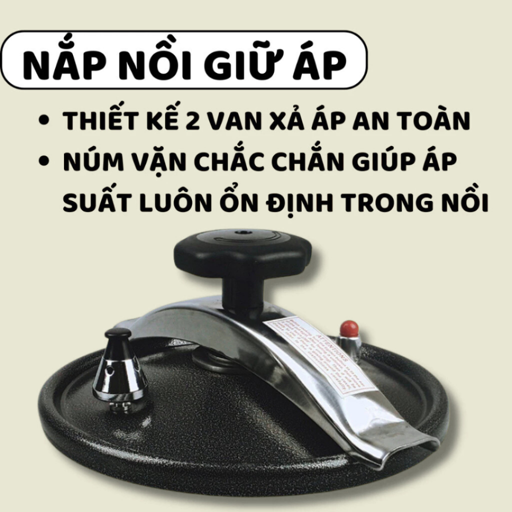Nồi áp suất đun Bếp từ, Bếp gas NK Media - Fujika 4L 5L-7L Bảo Hành 12 Tháng - TUIDO SHOP Nồi áp suất đun Bếp từ, Bếp gas NK Media - Fujika 4L 5L-7L Bảo Hành 12 Tháng - TUIDO SHOP