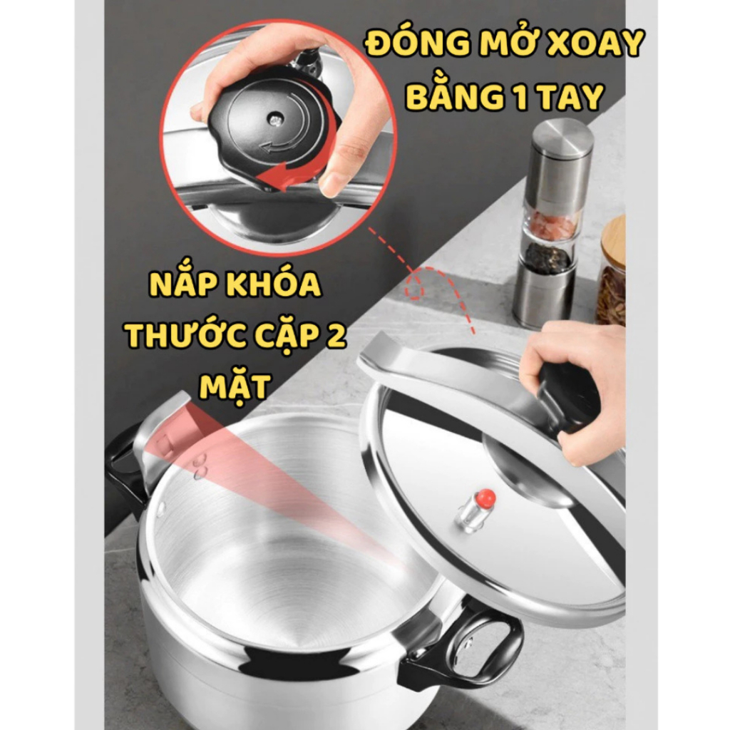 Nồi áp suất đun Bếp từ, Bếp gas NK Media - Fujika 4L 5L-7L Bảo Hành 12 Tháng - TUIDO SHOP Nồi áp suất đun Bếp từ, Bếp gas NK Media - Fujika 4L 5L-7L Bảo Hành 12 Tháng - TUIDO SHOP