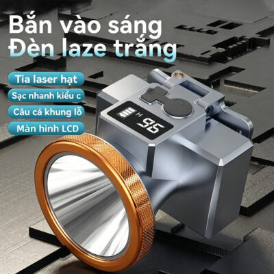 Fanpu Đèn LED Đội Đầu Đa Năng Công Suất Lớn, Pin Trâu Siêu Sáng, Chiếu Xa Dành Cho Câu Cá, Đi Rừng