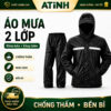 🔥 【ATINH】Áo Mưa Dày Phản Quang (Áo + Quần) - CHỐNG MƯA 100%, CẢN GIÓ TỐI ƯU, Siêu Nhẹ Thoáng Khí - Đi Làm/Đi Chơi