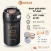 Bình giữ nhiệt 600ml Coktot, ly giữ nhiệt cao cấp có ống hút, lõi inox 316, giữ nhiệt nóng lạnh 6-12 tiếngg