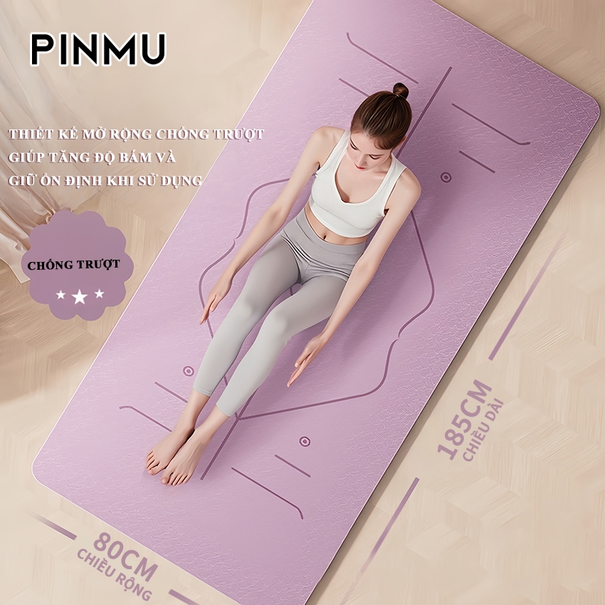 Thảm Yoga PINMU miếng lót Tập gym Gấp Gọn Định Tuyến 5CM Chất Liệu TPE 1 Lớp Chống Trượt Đàn Hồi Tốt Thảm Yoga PINMU miếng lót Tập gym Gấp Gọn Định Tuyến 5CM Chất Liệu TPE 1 Lớp Chống Trượt Đàn Hồi Tốt