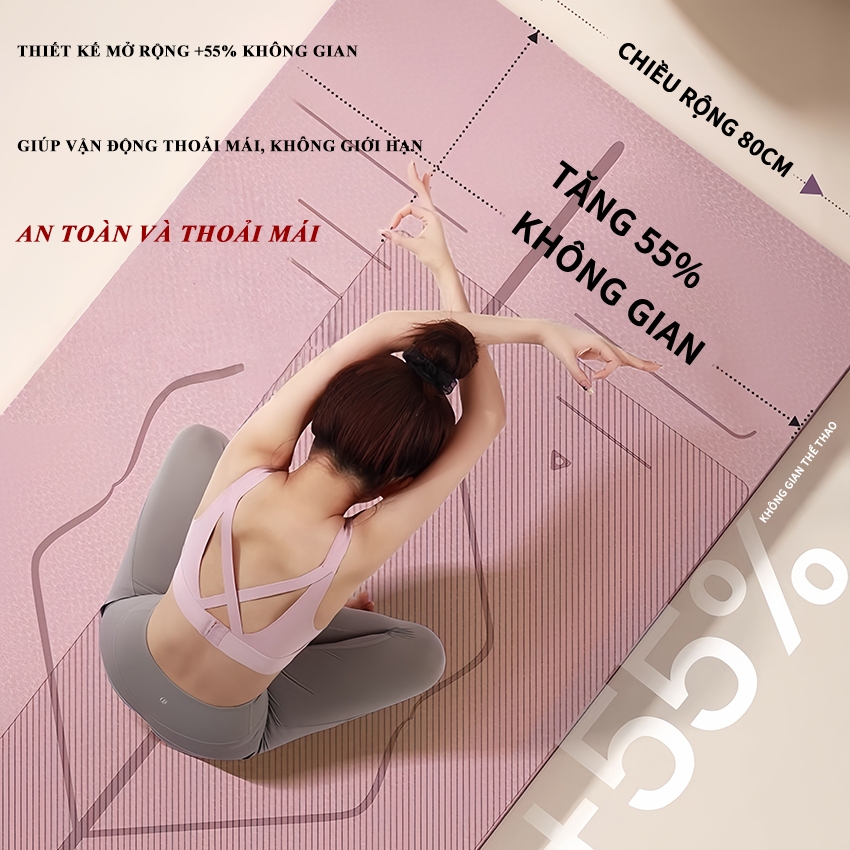 Thảm Yoga PINMU miếng lót Tập gym Gấp Gọn Định Tuyến 5CM Chất Liệu TPE 1 Lớp Chống Trượt Đàn Hồi Tốt Thảm Yoga PINMU miếng lót Tập gym Gấp Gọn Định Tuyến 5CM Chất Liệu TPE 1 Lớp Chống Trượt Đàn Hồi Tốt