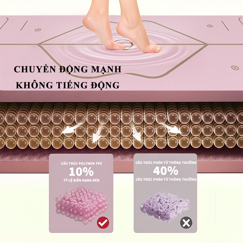 Thảm Yoga PINMU miếng lót Tập gym Gấp Gọn Định Tuyến 5CM Chất Liệu TPE 1 Lớp Chống Trượt Đàn Hồi Tốt Thảm Yoga PINMU miếng lót Tập gym Gấp Gọn Định Tuyến 5CM Chất Liệu TPE 1 Lớp Chống Trượt Đàn Hồi Tốt
