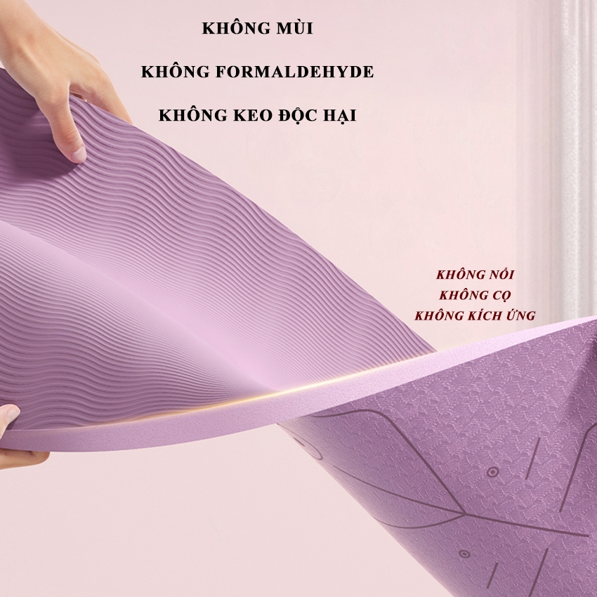 Thảm Yoga PINMU miếng lót Tập gym Gấp Gọn Định Tuyến 5CM Chất Liệu TPE 1 Lớp Chống Trượt Đàn Hồi Tốt Thảm Yoga PINMU miếng lót Tập gym Gấp Gọn Định Tuyến 5CM Chất Liệu TPE 1 Lớp Chống Trượt Đàn Hồi Tốt