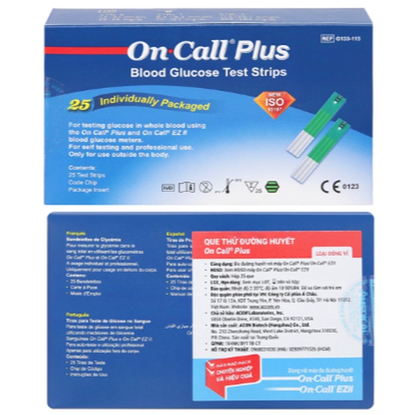Que Thử Đường Huyết On Call Plus Chính Xác, Kết Qủa Nhanh Chóng G133-111 Que Thử Đường Huyết On Call Plus Chính Xác, Kết Qủa Nhanh Chóng G133-111