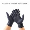 (Hộp 100c) Găng Tay Y Tế NITRILE Đen Xanh Trắng Hàng loại 1 không bột