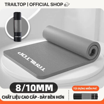 【COD】Trailtop Thảm Tập Gym Yoga Siêu Dày 8-10mm Tập Thể Dục Tại Nhà Đệm Thảm Dã Ngoại Du Lịch