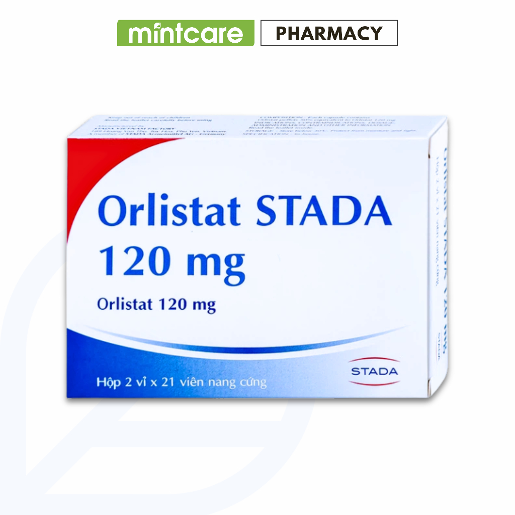 Viên Uống Orlistat STADA 120mg Hộp 42 Viên Hỗ Trợ Kiểm Soát Cân Nặng Hiệu Quả Viên Uống Orlistat STADA 120mg Hộp 42 Viên Hỗ Trợ Kiểm Soát Cân Nặng Hiệu Quả