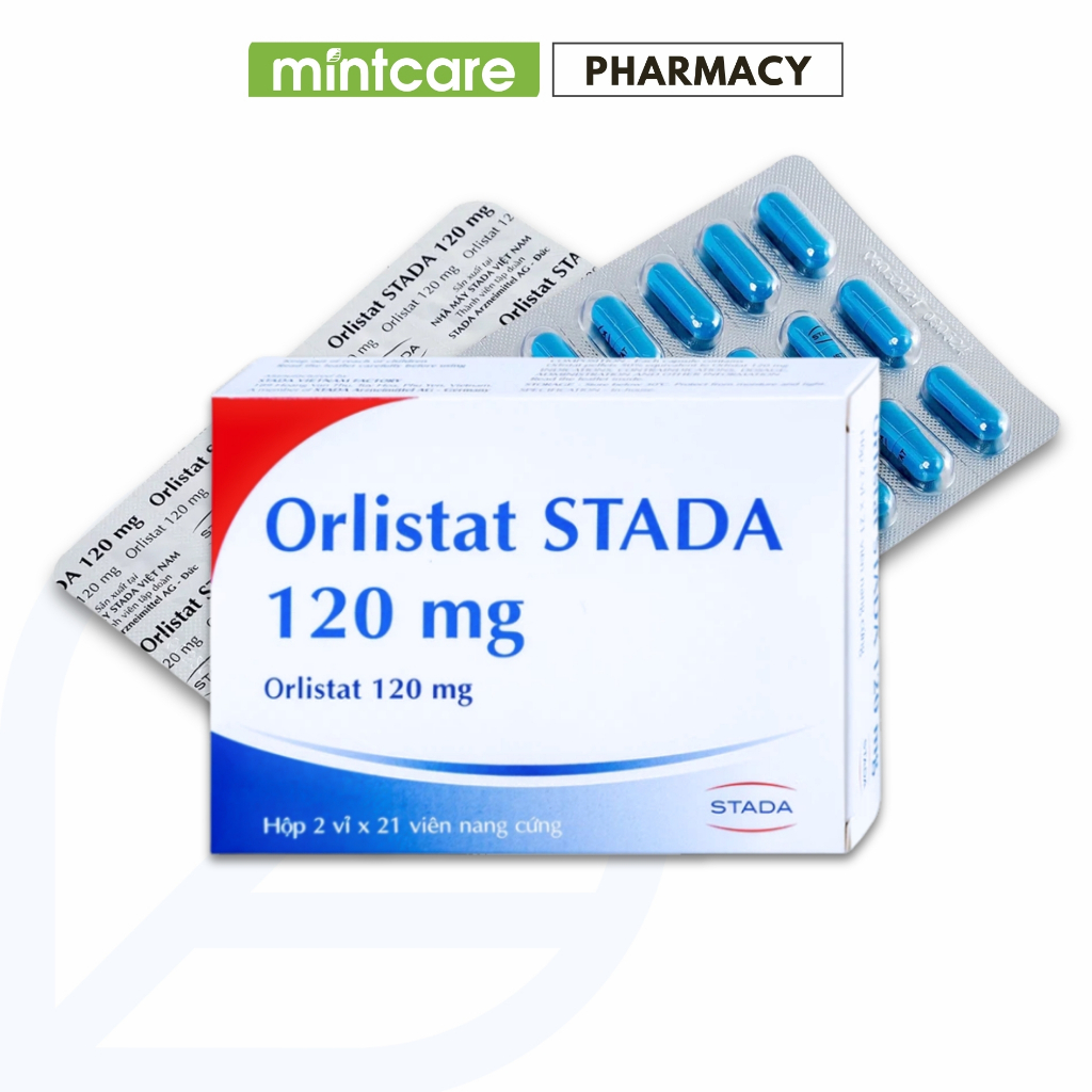 Viên Uống Orlistat STADA 120mg Hộp 42 Viên Hỗ Trợ Kiểm Soát Cân Nặng Hiệu Quả Viên Uống Orlistat STADA 120mg Hộp 42 Viên Hỗ Trợ Kiểm Soát Cân Nặng Hiệu Quả