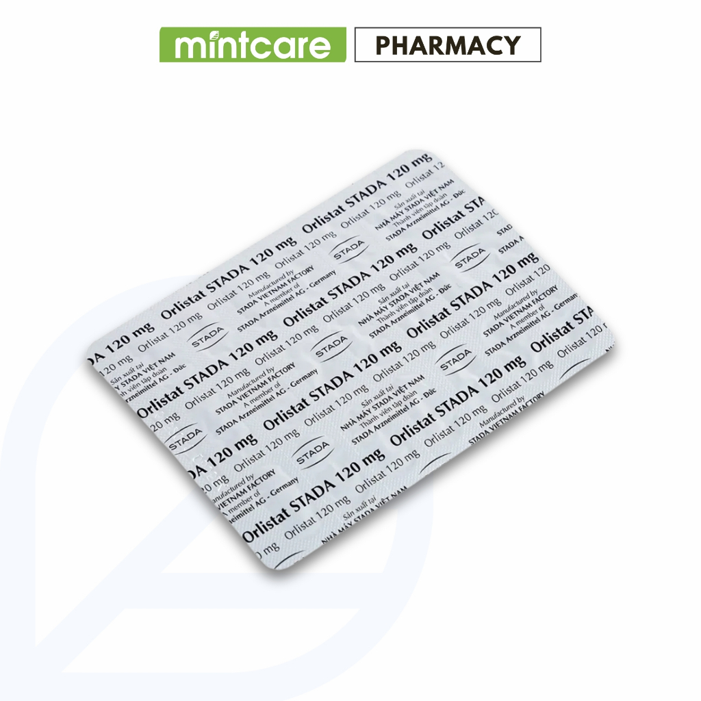 Viên Uống Orlistat STADA 120mg Hộp 42 Viên Hỗ Trợ Kiểm Soát Cân Nặng Hiệu Quả Viên Uống Orlistat STADA 120mg Hộp 42 Viên Hỗ Trợ Kiểm Soát Cân Nặng Hiệu Quả