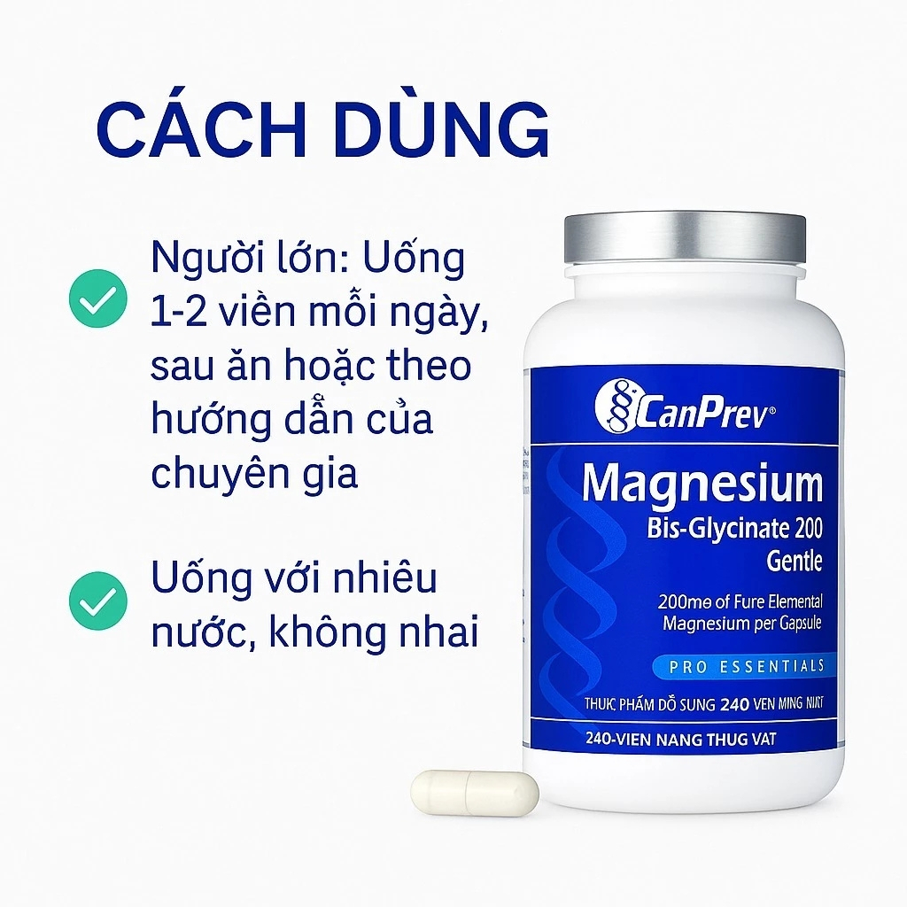 Viên Uống Canprev Magnesium BisGlycinate 200mg Giảm Căng Thẳng, Dễ Ngủ, Chắc Khỏe Xương Chính Hãng Viên Uống Canprev Magnesium BisGlycinate 200mg Giảm Căng Thẳng, Dễ Ngủ, Chắc Khỏe Xương Chính Hãng