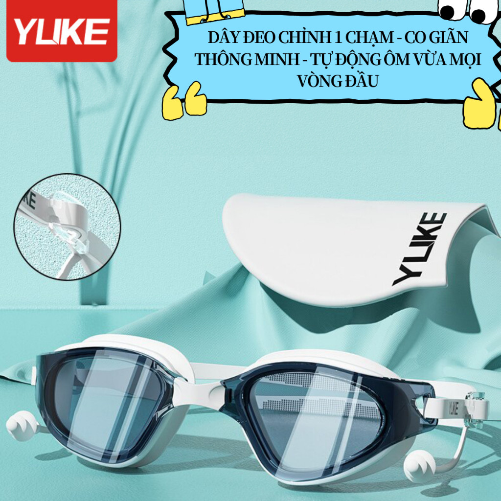 Combo Mũ Bơi + Kính Bơi YUKE Chống Mờ Vĩnh Viễn, Kính HD Trong Suốt, Mũ Silicon Mềm Co Giãn, Siêu Thoải Mái Combo Mũ Bơi + Kính Bơi YUKE Chống Mờ Vĩnh Viễn, Kính HD Trong Suốt, Mũ Silicon Mềm Co Giãn, Siêu Thoải Mái