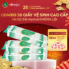 Combo Giấy Vệ Sinh HANOISILK 10 Cuộn 3 Lớp Ko Lõi/Có Lõi Tan Nhanh - Tặng 1 Fairy Đào 450 Tờ