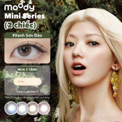 Set 2 chiếc kính áp tròng Moody 14.2mm Sương Lam lens 1 ngày thuộc bộ sưu tập