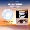 Kính áp tròng VIVIMOON LENS cận trong suốt 3 tháng cho mắt thở Vivimedi Oxy Plus giá 1 chiếc (1 bên mắt)