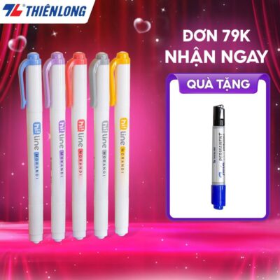 Bút dạ quang màu Morandi Hi! Line Thiên Long HL-024 - Công nghệ chống khô mực