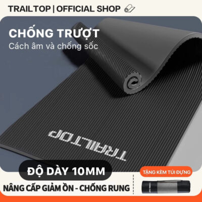 【COD】Trailtop Thảm Tập Gym Thảm Tập Yoga 8mm-10mm Siêu Dày NBR Chống Trượt Tập Thể Dục Tại Nhà