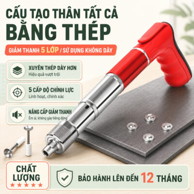 (Tặng Kèm 100 Đinh ) Máy Bắn Đinh Hạt Nổ Mẫu Mới Nhất 2025 Bắn Đinh Bê Tông S4
