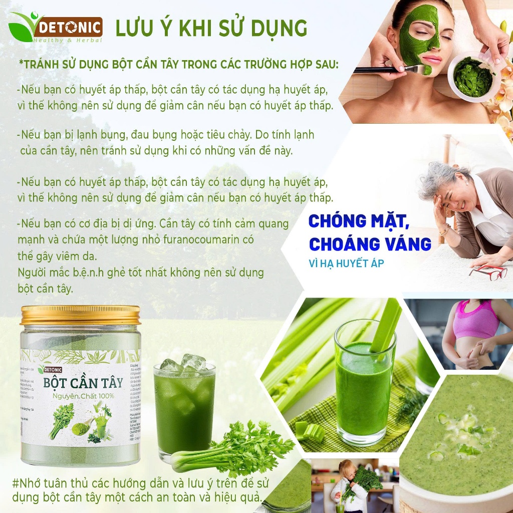 Bột cần tây nguyên chất DETONIC bổ sung chất xơ, uống đẹp da giảm mụn, tốt cho hệ tiêu hoá, hỗ trợ giảm cân giữ dáng Bột cần tây nguyên chất DETONIC bổ sung chất xơ, uống đẹp da giảm mụn, tốt cho hệ tiêu hoá, hỗ trợ giảm cân giữ dáng