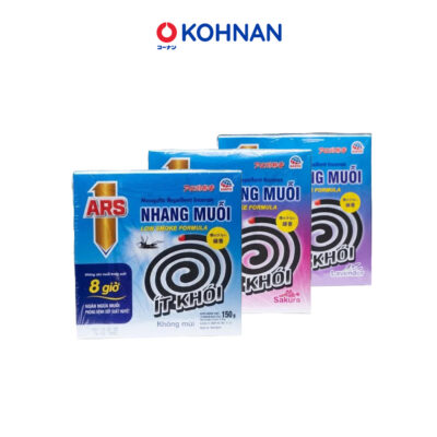 Nhang muỗi ARS ít khói ngăn ngừa muỗi trong suốt 8H hộp 10 khoanh 150g