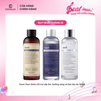 Nước Hoa Hồng Klairs Supple Preparation Unscented Toner (Không Mùi)